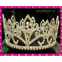 New design wholesale, large rhinestone pageant full crowns tiaras